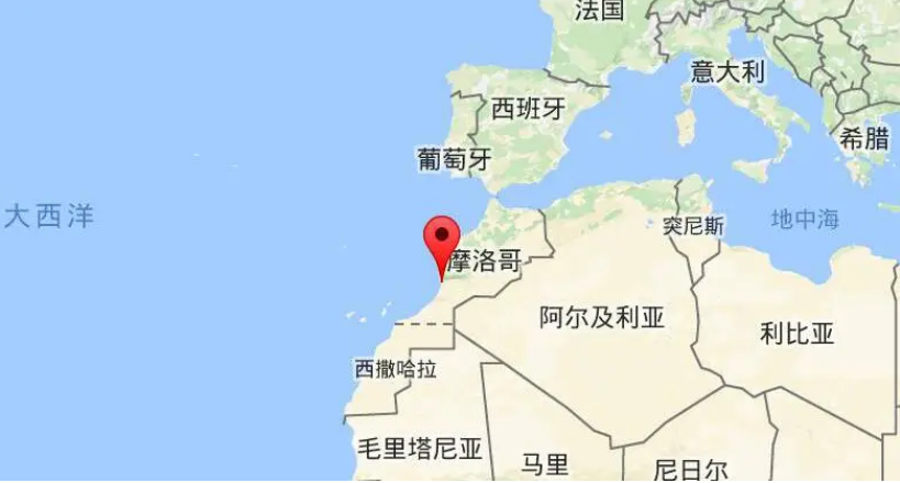 摩洛哥位置地图