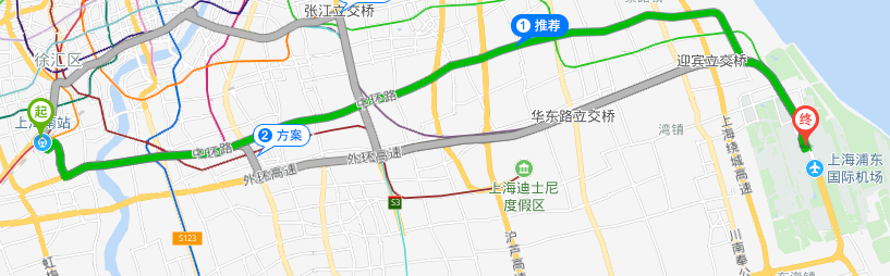 上海的浦东机场离上海的哪个火车站最近？